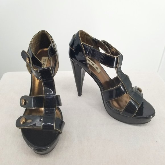 Steve Madden Strappy Platform Heels, 6 - Picture 1 of 10